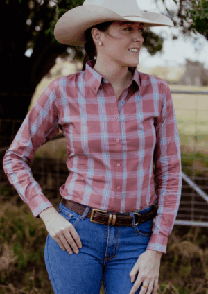 Newmarket Ladies Tess Dress Shirt - Burgundy