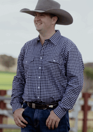 Newmarket Mens Check Dress Shirt Black