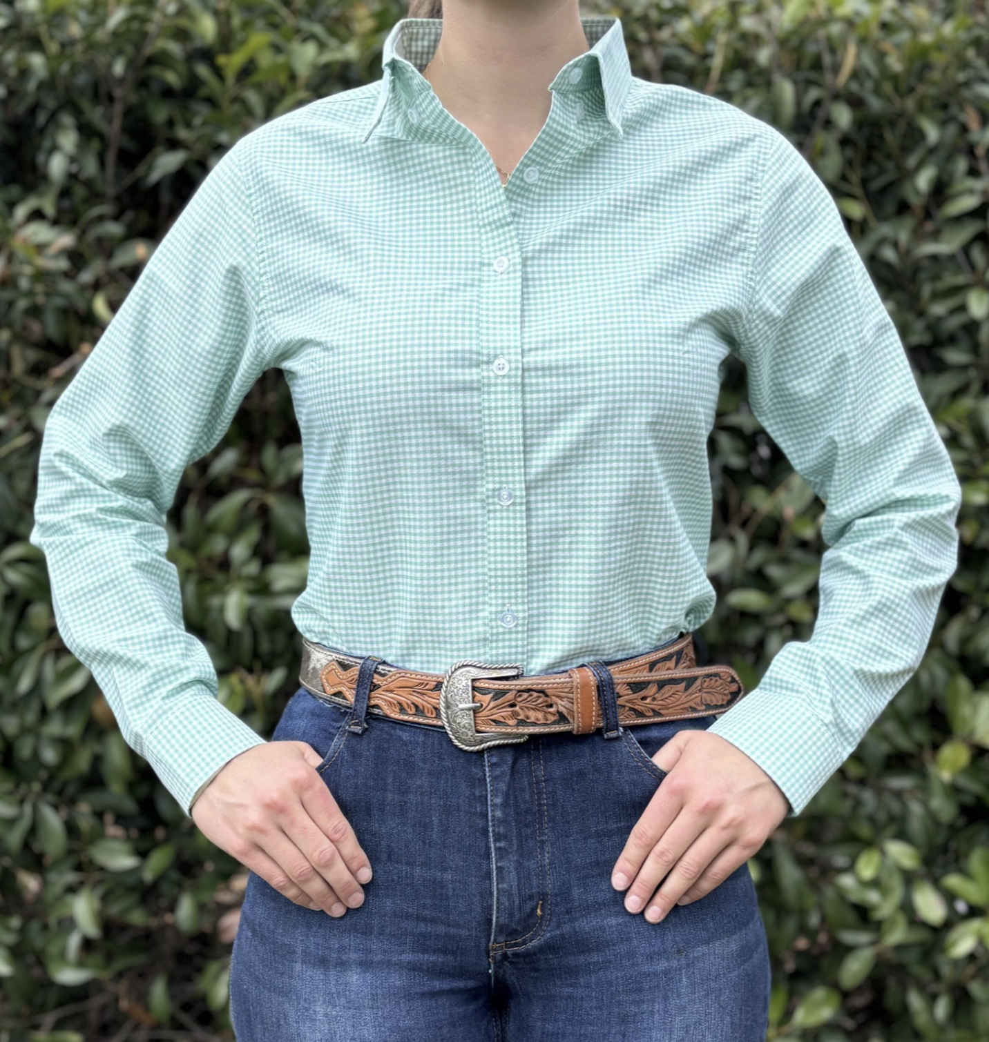 Newmarket Ladies Lily Dress Shirt – Green
