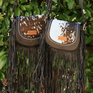 Newmarket 'Sienna' Cross Body Bag with Cowhide & Fringe