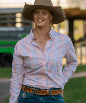 Newmarket Ladies Tess 100% Cotton dress Shirt - Pink