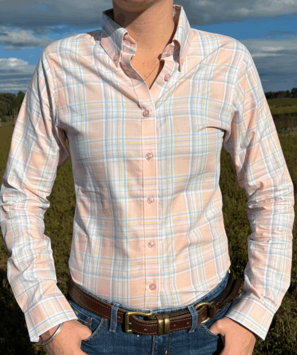 Newmarket Ladies Tess 100% Cotton dress Shirt - Pink - Image 4