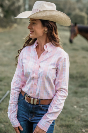 Newmarket Ladies Tess 100% Cotton Dress Shirt - Pink
