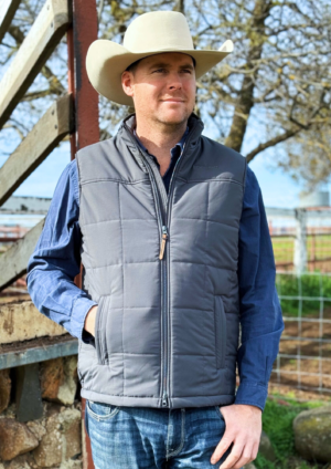 Newmarket Longreach Men's Puffer Vest - Charcoal