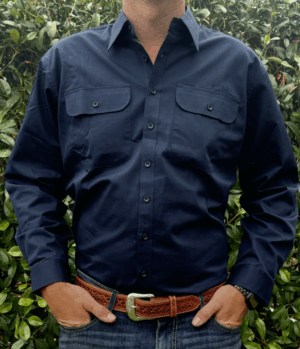 Newmarket Mens 100% Cotton Dress Shirt - Navy