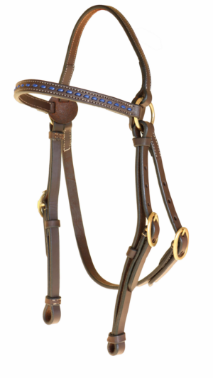 Calgary Buck Stitch Barcoo Bridle - Navy