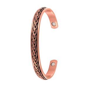 Pressed Link Copper Magnetic Therapy Cuff Bracelet - 512
