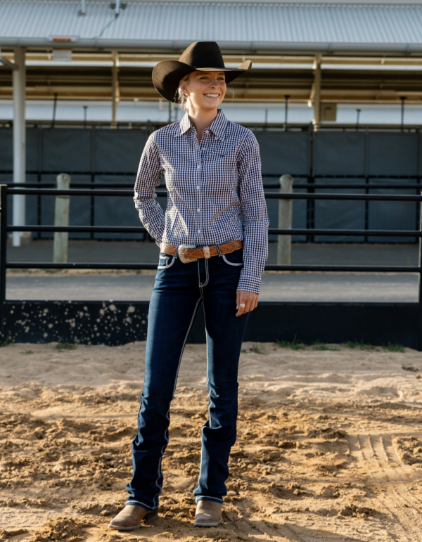 Newmarket Ladies Bonnie 100% Cotton Dress Shirt - Image 4