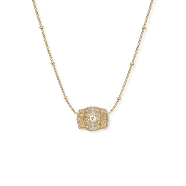 SPURWEST Ultra Mini Belt Buckle Amelia Rose Necklace - Image 2