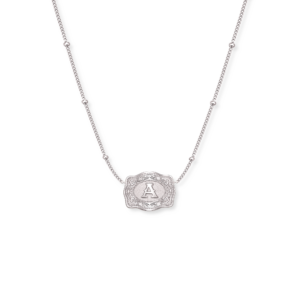 SPURWEST Ultra Mini Belt Buckle Initial Necklace