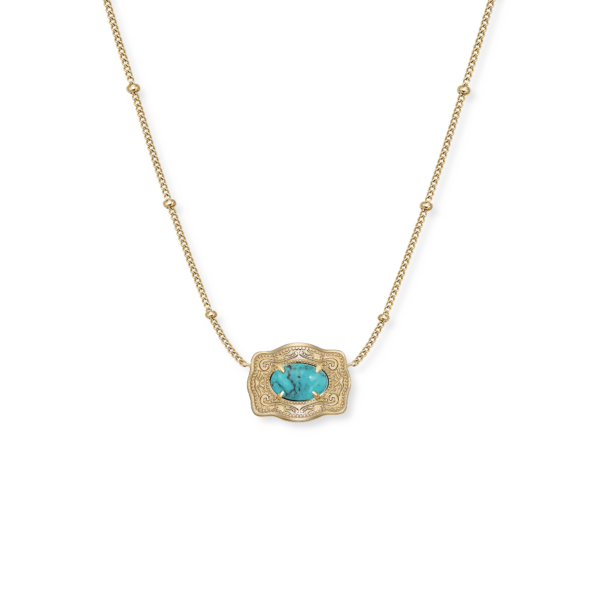 SPURWEST Ultra Mini Belt Buckle Necklace Oasis