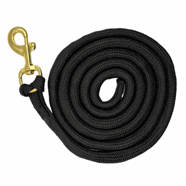 Black Braided Lead 2M With Brass Clip - Image 2