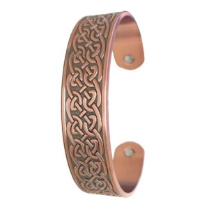 Celtic Knot Copper Magnetic Therapy Cuff Bracelet