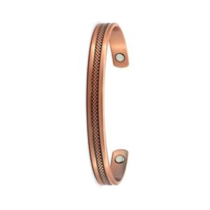 Mesh Pattern Copper Magnetic Therapy Cuff Bracelet