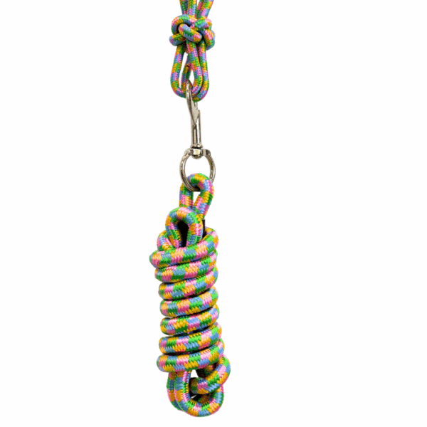 Canterbury Multi Colour Rope Halter With Lead - Image 2