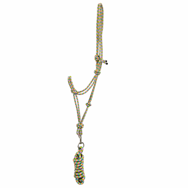 Canterbury Multi Colour Rope Halter With Lead