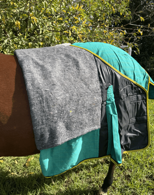 New Zealand 24 Oz Ripstop Lined Canvas Rug With Wool Lining - Green - Image 2