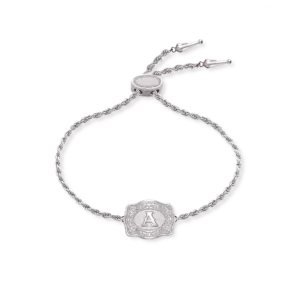 SPURWEST Ultra Mini Initial Bracelet – Silver