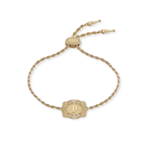 SPURWEST Ultra Mini Initial Bracelet - Gold