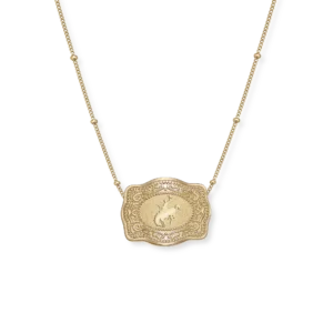 SPURWEST Standard Size Belt Buckle Necklace - Bronc