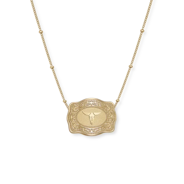 SPURWEST Standard Size Belt Buckle Necklace - Longhorn - Image 2