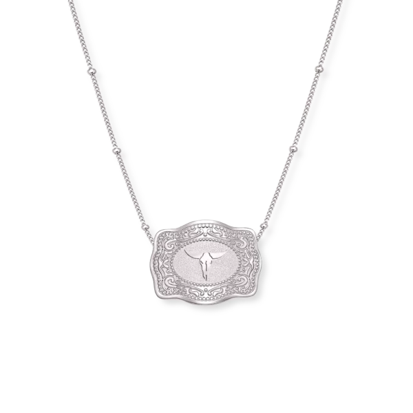 SPURWEST Standard Size Belt Buckle Necklace - Longhorn