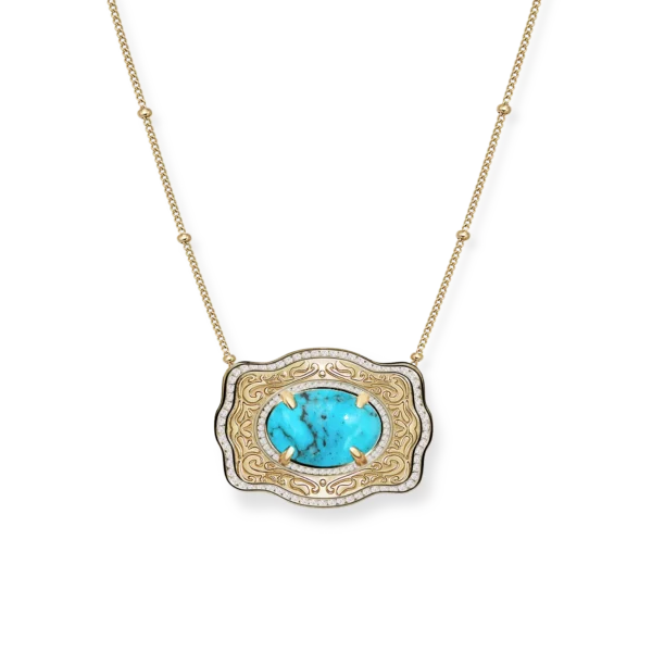 SPURWEST Standard Size Belt Buckle Necklace - Oasis - Image 2