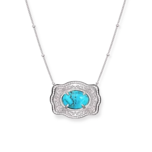 SPURWEST Standard Size Belt Buckle Necklace - Oasis