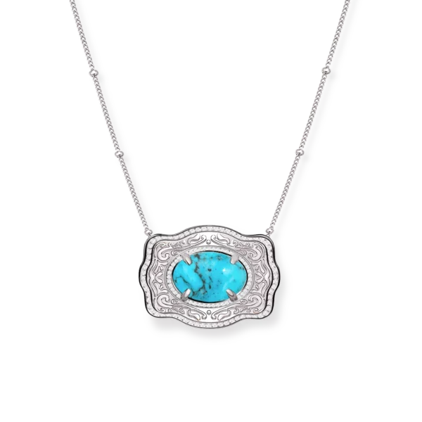 SPURWEST Standard Size Belt Buckle Necklace - Oasis
