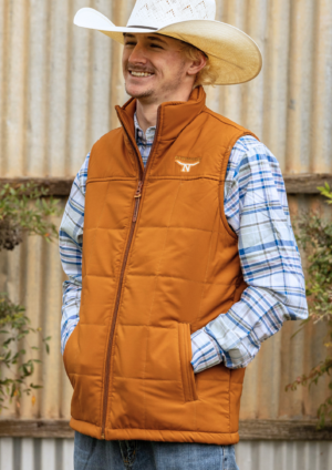 Newmarket Longreach Uni-Sex Puffer Vest – Tan
