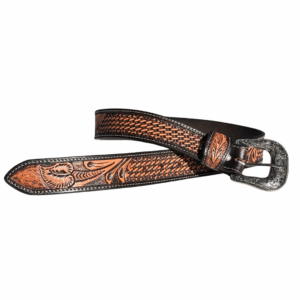 Newmarket Basket Weave Tooled Belt - #2504 Adults