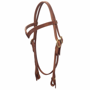 Calgary Quick Change V Browband Brass Western Bridle