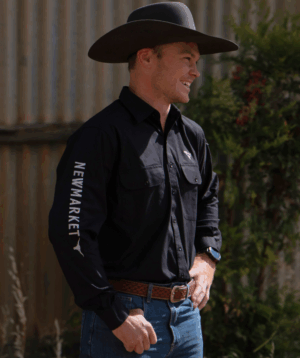 Newmarket 100% Cotton Men’s Signature Shirt – Black