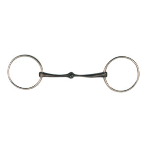 Sweet Iron Curved Mouth Loose Ring Snaffle Bit - Medium Mouth
