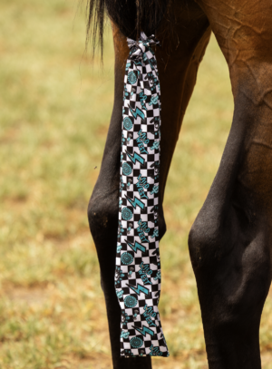 Lycra Tie In Tail Bag - Checker Print