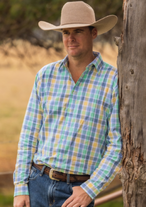 Newmarket Men's 100% Australian Cotton Shirt - Spring Plaid