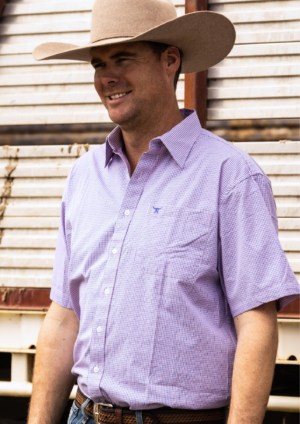 Newmarket Mens ‘Carter’ 100% Cotton Short Sleeve Shirt