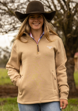 Newmarket Dubbo 100% Cotton Uni-Sex 1/4 Zip – Sand