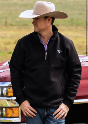 Newmarket Dubbo 100% Cotton Uni-Sex 1/4 Zip - Black