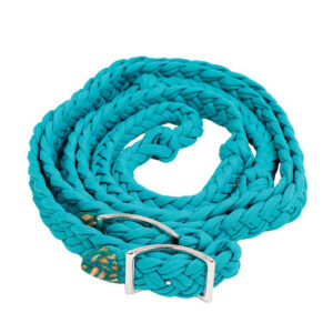 Zilco Braided Barrel Reins - Turquoise