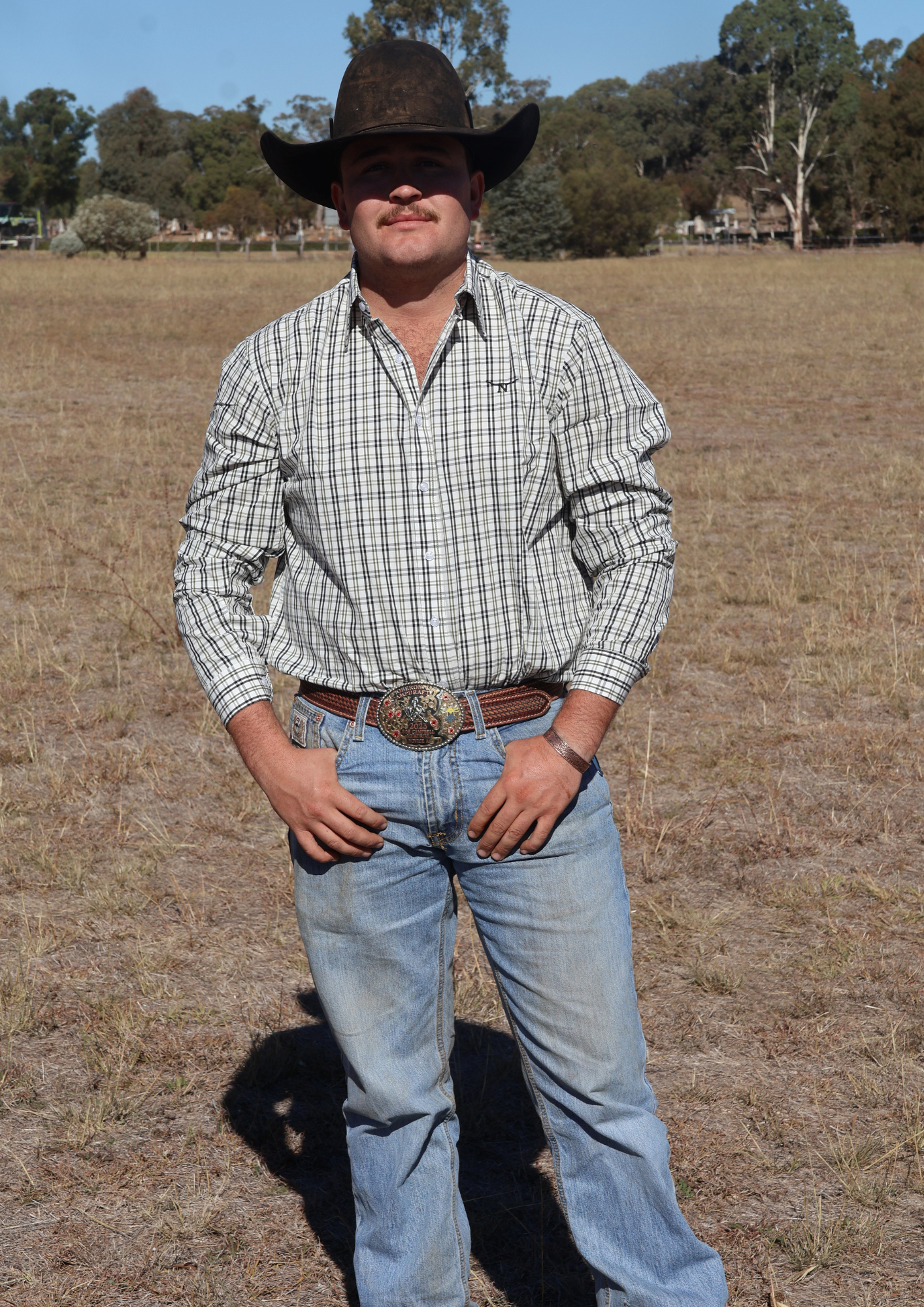 Newmarket Men’s 100% Australian Cotton Shirt – Gold Stripe - Image 4