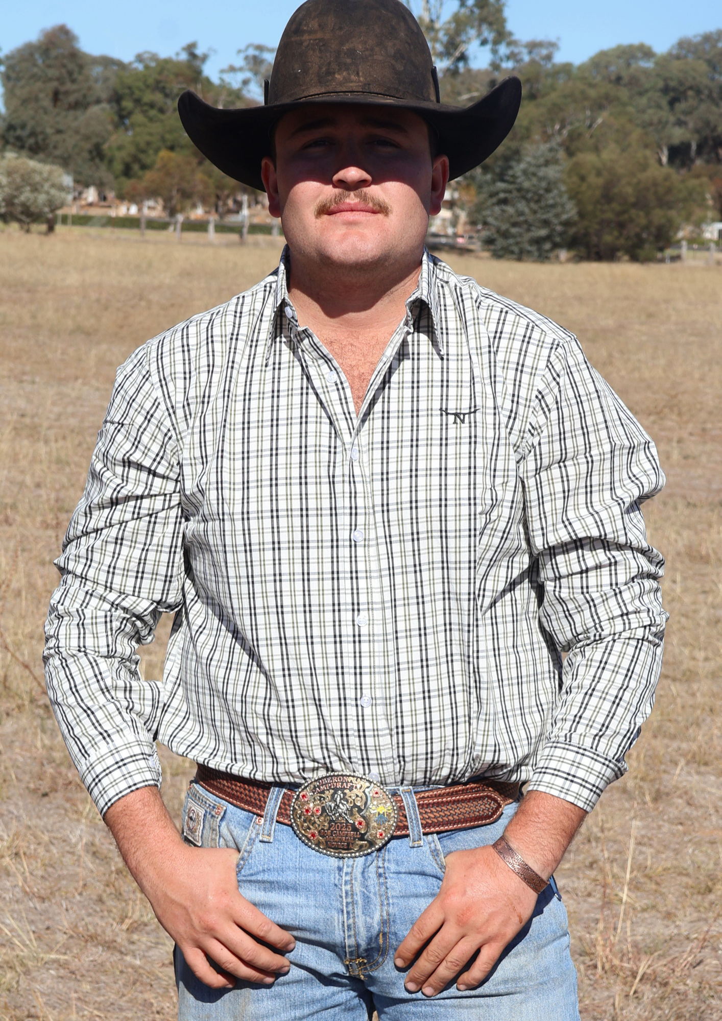Newmarket Men’s 100% Australian Cotton Shirt – Gold Stripe