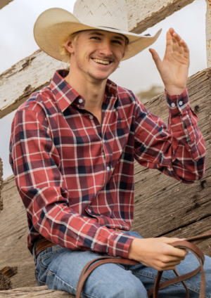 Newmarket Men’s 100% Australian Cotton Shirt - Red Check