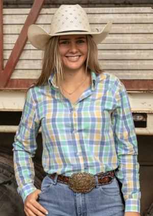Newmarket Women’s 100% Australian Cotton Shirt – Spring Plaid