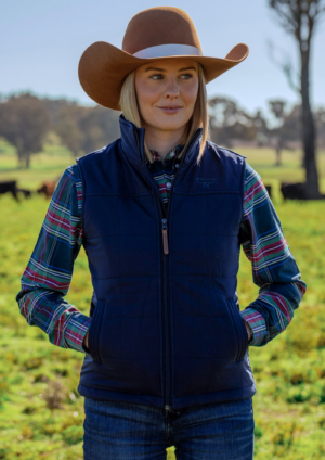 Newmarket Women's Longreach Puffer Vest - Navy