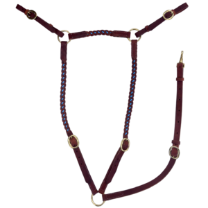 Calgary Breastplate With Turquoise Lacing – #N-105